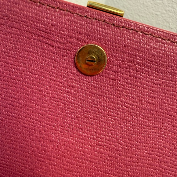 Yves Saint Laurent- YSL Y Clasp Pink Leather Clutch